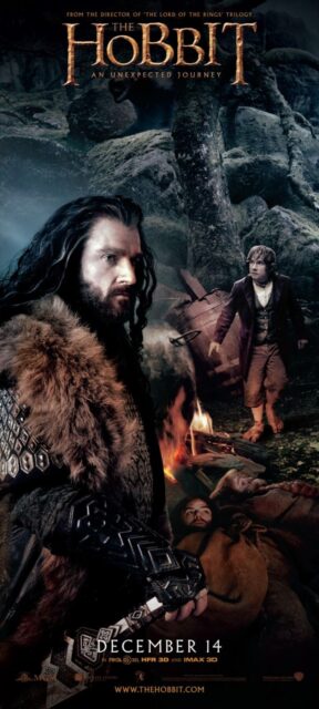 Le Hobbit : un voyage inattendu - Photos et affiches. 29 Affiche Poster de Le Hobbit : un voyage inattendu avec Martin Freeman Ian McKellen et Richard Armitage 2012