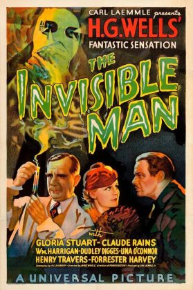 Affiche Poster de L'homme invisible Man avec Claude Rains et William Harrigan 1933