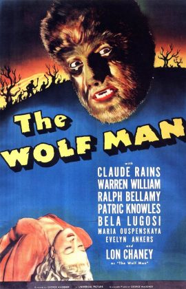 Affiche Poster de Le loup-garou Wolf Man avec Lon Chaney Jr. 1941