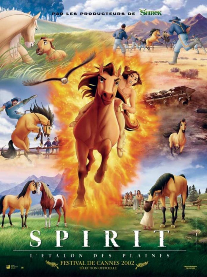 Décoration Murale En Perles HAMA - Spirit L'Étalon Des Plaines Et Rivière - Cadre 70x50 Cm - Occasion