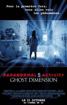 Affiche Poster de Paranormal activity 5 : ghost dimension avec Chris J. Murray et Brittanny Shaw 2015
