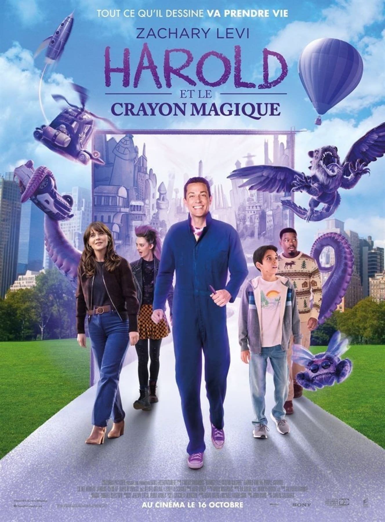 affiche poster harold crayon magique purple