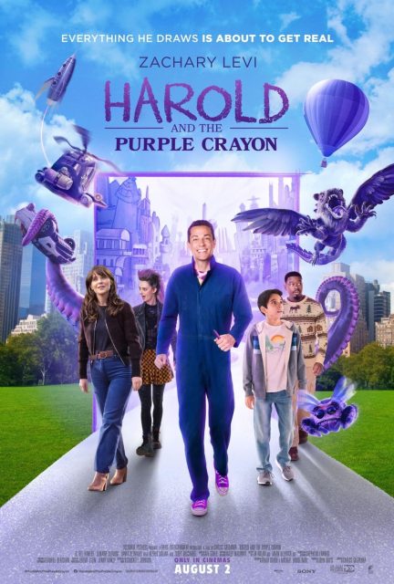 affiche poster harold crayon magique purple
