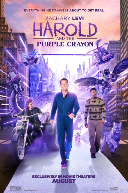 affiche poster harold crayon magique purple
