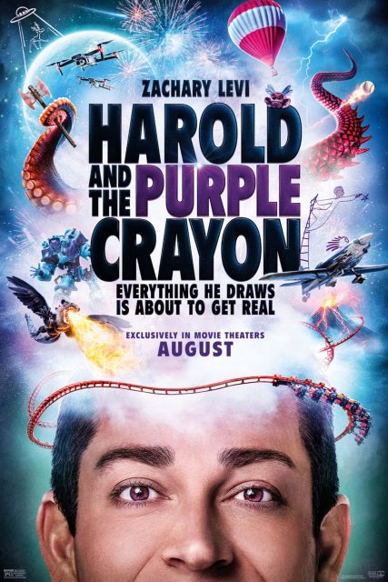 affiche poster harold crayon magique purple