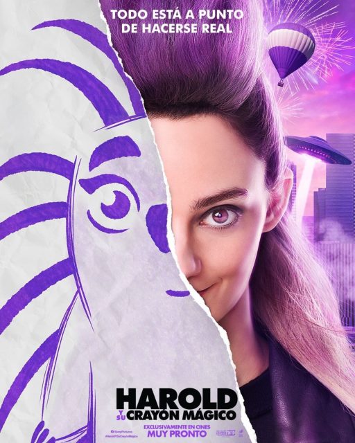 affiche poster harold crayon magique purple