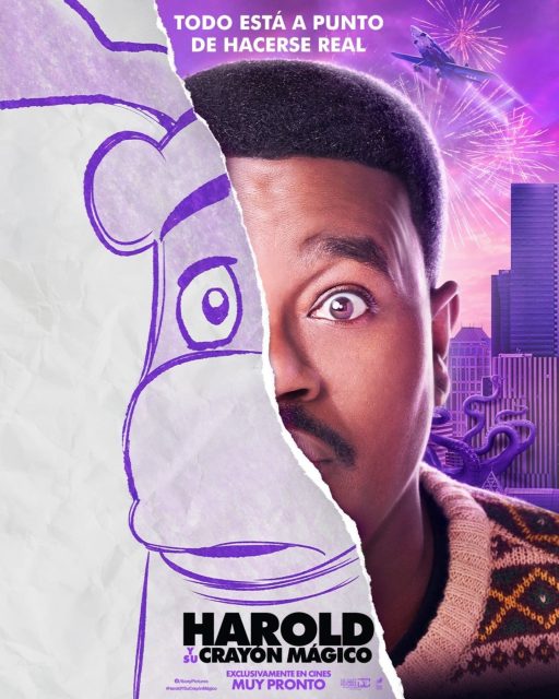 affiche poster harold crayon magique purple
