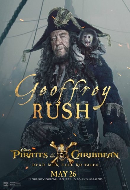 Pirates des Caraïbes : la vengeance de Salazar - Photos et affiches. 19 Affiche Poster de Pirates des Caraïbes : la vengeance de Salazar avec Johnny Depp Javier Bardem et Geoffrey Rush 2017