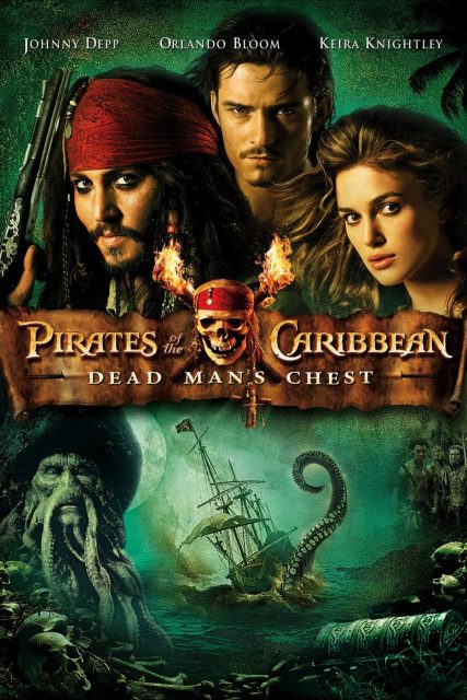 Pirates des Caraïbes : le secret du coffre maudit - Photos et affiches. 2 Affiche Poster de Pirates des Caraïbes : le secret du coffre maudit avec Johnny Depp Orlando Bloom et Keira Knightley 2006