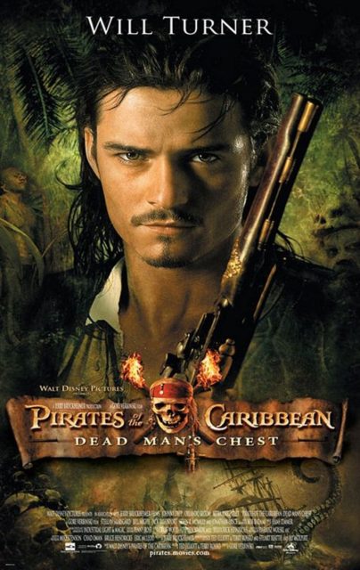 Pirates des Caraïbes : le secret du coffre maudit - Photos et affiches. 8 Affiche Poster de Pirates des Caraïbes : le secret du coffre maudit avec Johnny Depp Orlando Bloom et Keira Knightley 2006