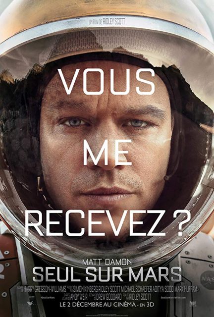 Affiche Poster de Seul sur Mars The Martian avec Matt Damon Jessica Chastain et Jeff Daniels 2015