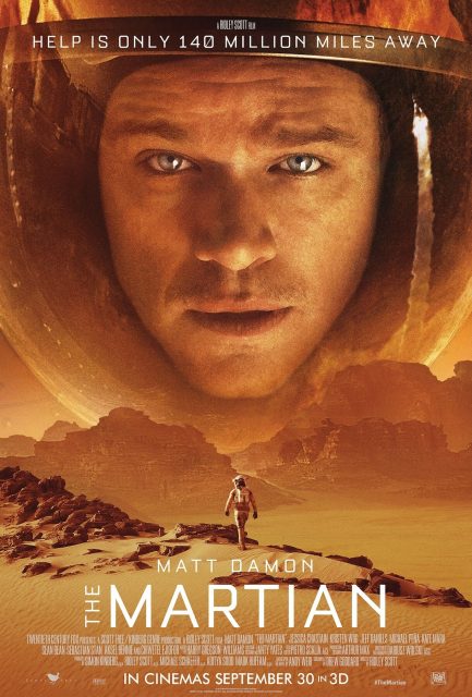 Affiche Poster de Seul sur Mars The Martian avec Matt Damon Jessica Chastain et Jeff Daniels 2015
