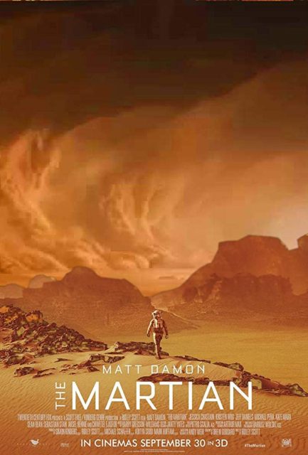 Affiche Poster de Seul sur Mars The Martian avec Matt Damon Jessica Chastain et Jeff Daniels 2015