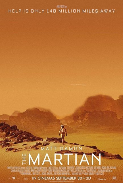 Affiche Poster de Seul sur Mars The Martian avec Matt Damon Jessica Chastain et Jeff Daniels 2015