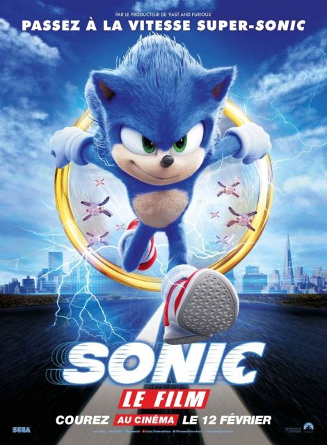 Sonic, le film - Photos et affiches. 1 affiche poster sonic film hedgehog