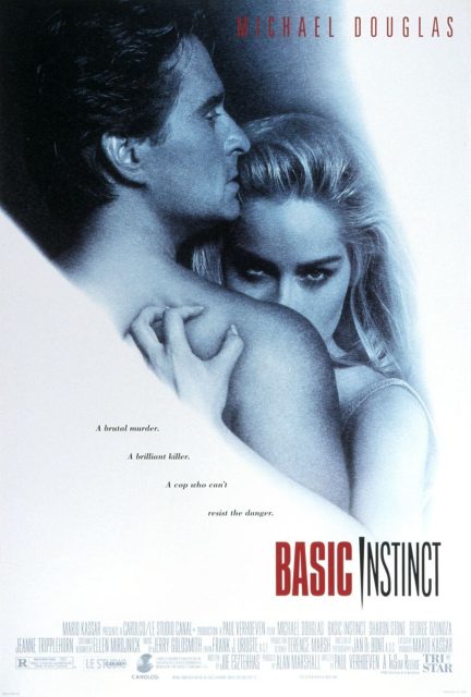Basic Instinct - Photos et affiches. 2 Affiche Poster de Basic Instinct avec Michael Douglas et Sharon Stone 1992