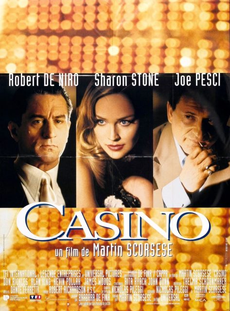 Affiche Poster de Casino avec Robert De Niro Sharon Stone et Joe Pesci 1995