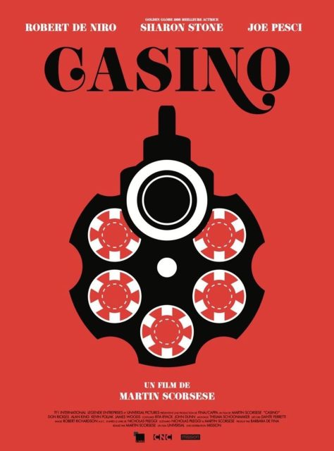 Affiche Poster de Casino avec Robert De Niro Sharon Stone et Joe Pesci 1995