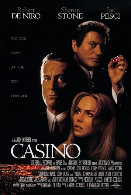 Affiche Poster de Casino avec Robert De Niro Sharon Stone et Joe Pesci 1995