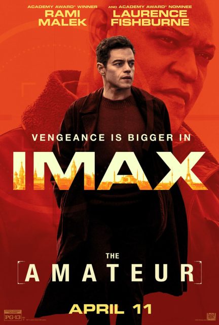 The Amateur - Photos et affiches. 4 Affiche Poster de The Amateur avec Rami Malek Rachel Brosnahan et Laurence Fishburne 2025