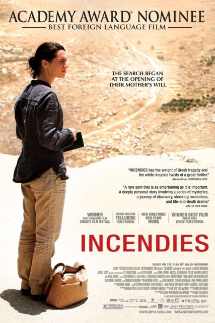 Incendies - Photos et affiches. 3 Affiche Poster de Incendies avec Denis Villeneuve 2010