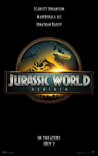 Jurassic World : Renaissance - Photos et affiches. 4 Affiche Poster de Jurassic World : Renaissance Rebirth avec Scarlett Johansson et Mahershala Ali 2025