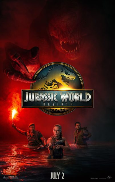 Jurassic World : Renaissance - Photos et affiches. 5 Affiche Poster de Jurassic World : Renaissance Rebirth avec Scarlett Johansson et Mahershala Ali 2025
