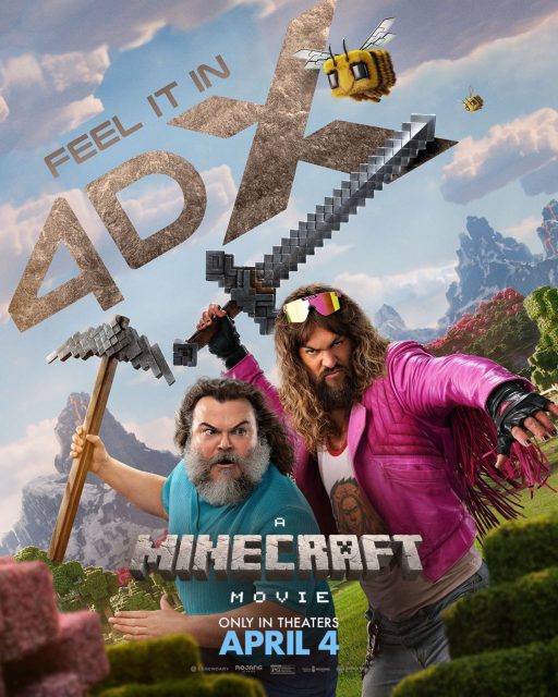 Minecraft, le film. 19 Affiche Poster de Minecraft, le film avec Jack Black et Jason Momoa 2025