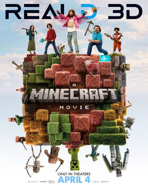 Minecraft, le film. 20 Affiche Poster de Minecraft, le film avec Jack Black et Jason Momoa 2025