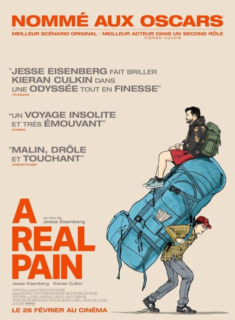 Affiche Poster de A real pain avec Jesse Eisenberg 2024