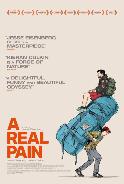 Affiche Poster de A real pain avec Jesse Eisenberg 2024