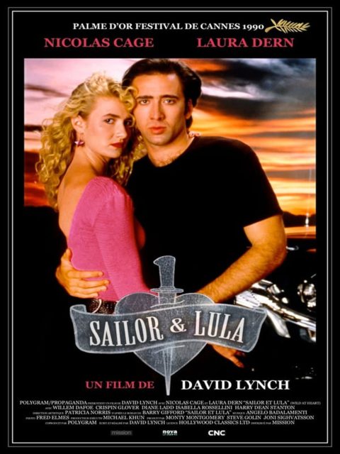 Affiche Poster de Sailor et Lula Wild at Heart avec Nicolas Cage et Laura Dern 1990