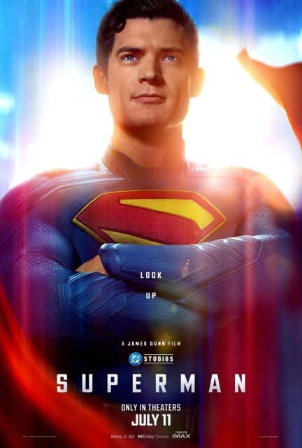 Superman (2025) - Photos et affiches. 4 Affiche Poster de Superman avec David Corenswet Rachel Brosnahan et Nicholas Hoult 2025