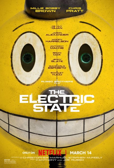 The Electric State - Photos et affiches. 4 Affiche Poster de The Electric State avec Millie Bobby Brown et Chris Pratt 2025