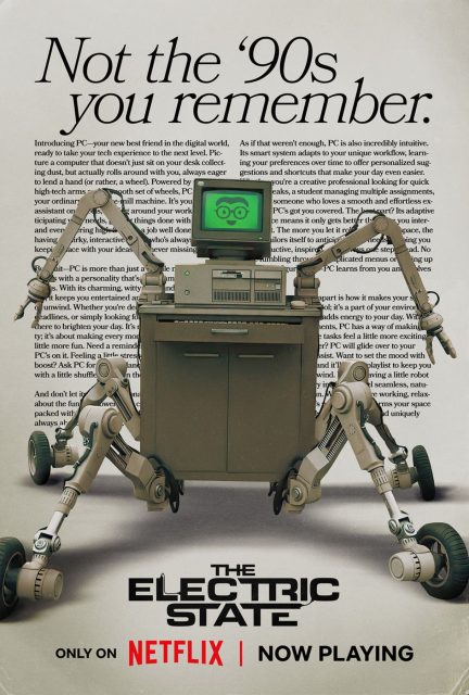 The Electric State - Photos et affiches. 8 Affiche Poster de The Electric State avec Millie Bobby Brown et Chris Pratt 2025