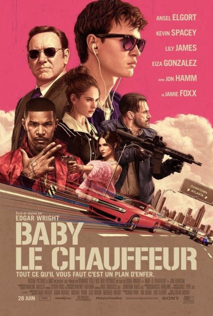 Affiche Poster de Baby Driver avec Ansel Elgort et Lily James 2017