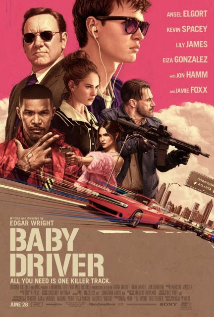 Affiche Poster de Baby Driver avec Ansel Elgort et Lily James 2017