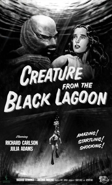Affiche Poster de L'étrange créature du lac noir Creature from the Black Lagoon 1954