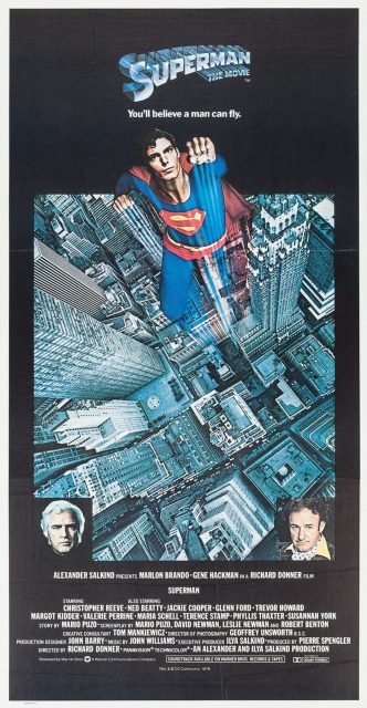 Superman (1978) - Photos et affiches. 2 Affiche Poster de Superman avec Christopher Reeve et Gene Hackman 1978