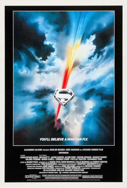 Superman (1978) - Photos et affiches. 3 Affiche Poster de Superman avec Christopher Reeve et Gene Hackman 1978