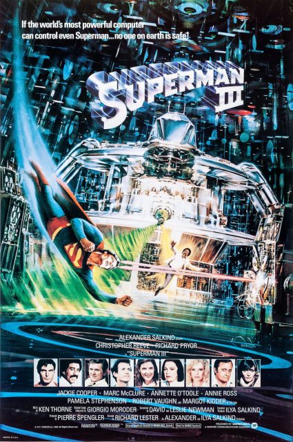 Affiche poster de Superman 3 avec Christopher Reeve 1983