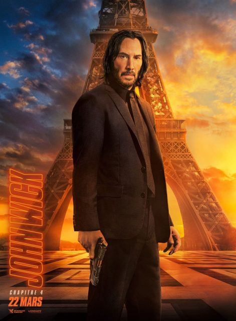 John Wick : Chapitre 4 - Photos et affiches. 2 Affiche Poster de John Wick Chapitre 4 avec Keanu Reeves 2023