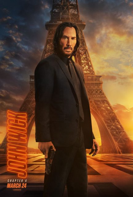 John Wick : Chapitre 4 - Photos et affiches. 4 Affiche Poster de John Wick Chapitre 4 avec Keanu Reeves 2023