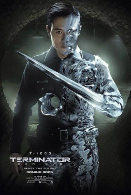 Terminator : Genisys - Photos et affiches. 6 Affiche Poster de Terminator Genisys avec Arnold Schwarzenegger et Emilia Clarke 2015
