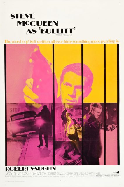 Bullitt - Photos et affiches. 3 Affiche Poster de Bullitt avec Steve McQueen 1968