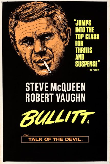 Bullitt - Photos et affiches. 7 Affiche Poster de Bullitt avec Steve McQueen 1968