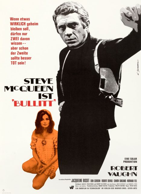 Bullitt - Photos et affiches. 8 Affiche Poster de Bullitt avec Steve McQueen 1968