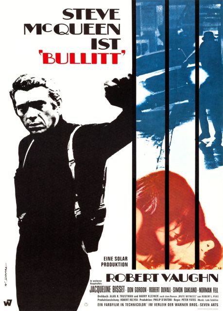 Bullitt - Photos et affiches. 9 Affiche Poster de Bullitt avec Steve McQueen 1968