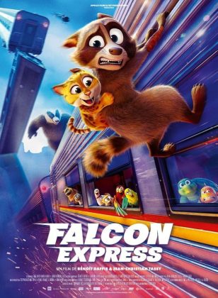 Affiche Poster de Falcon Express Pets on a train 2025