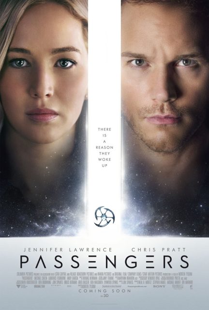 Affiche Poster de Passengers avec Chris Pratt et Jennifer Lawrence 2016